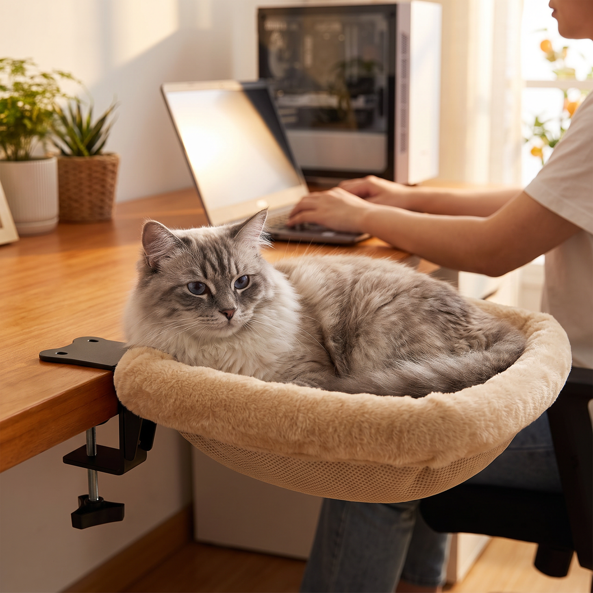 Hamaca de escritorio para tu gato